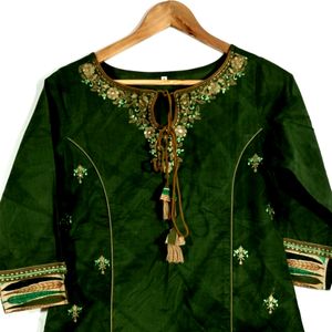 Green Ethnic Kurta (Women)