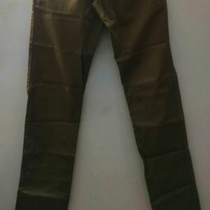 Brown Casual Straight Pants