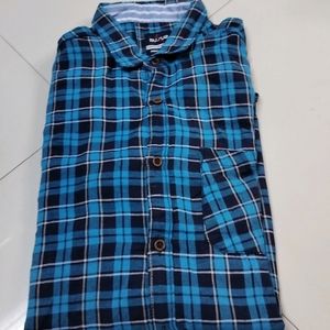 Sky blue With Checked Shirt.