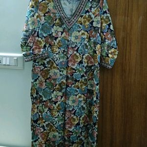 Multi Floral Kurta And Pant Set