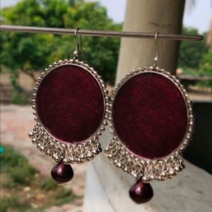 Maroon Earings