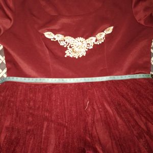 Princess Maroon Colour Gown