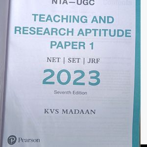 KVS madam Net/JRF/SET Book