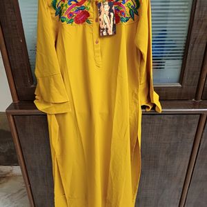 Mustard 38 Size Kurti