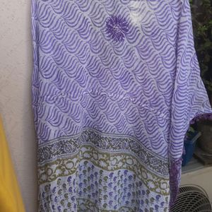 Chikankari And Printed Kaftan