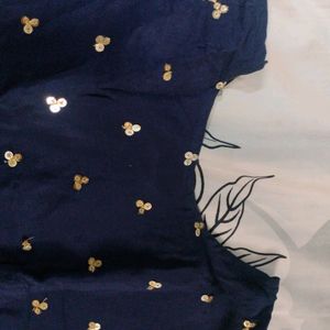 Dark Blue Sharara Kurta Set