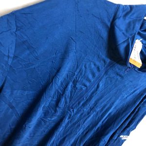 Sport-Tek Blue Long Sleeve Zip T Shirt