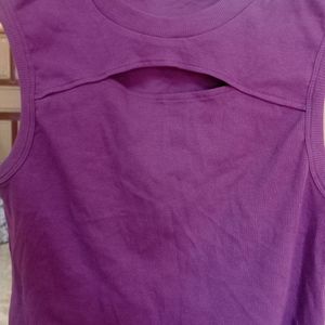 Beautiful Purple Colour Tank Top