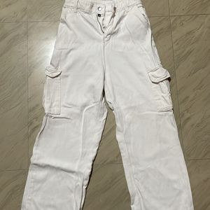 White Cargo Jeans