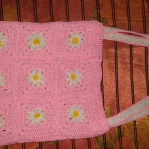 Crochet Daisy Tote bag