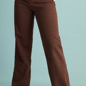 Brown Wide Leg Denim