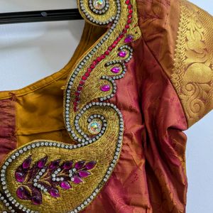 Silk Embroidery Design Blouse