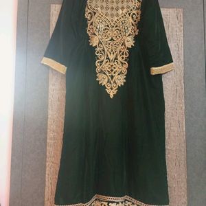 Designer Party Wear Velvet Kurta