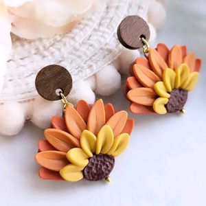 Clay Flower Earring No 12