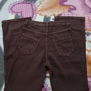 Brown Wide Leg Jeans