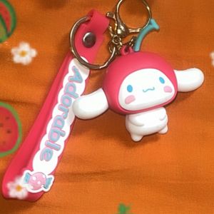 Cinnamoroll Cherry Keychain