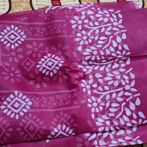 Magenta Colour Saree