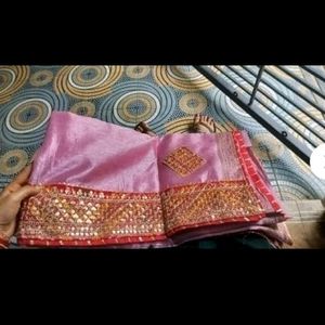 New Cotton Silk Zari Work Saree