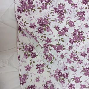 Beautiful Floral Printed Lavender Colour Kurta