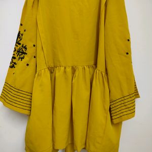 Yellow Peplum Kurti