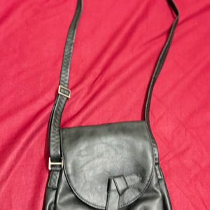 Sleek Black Shoulder Bag For Sale