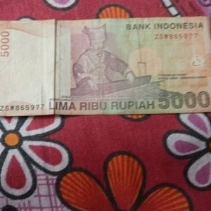 Rare Indonesiaian 5000Rupees.who Banned In Indones