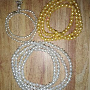 Set Of 3 Pearl Necklace