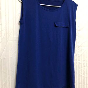 Navy Blue Sleevless Top