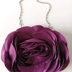 Pretty Imported Purple Rose Clutch