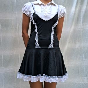 Aesthetic Kawaii  Milkmaid Coquette Dress 👗