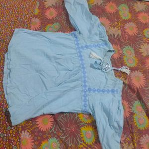 Chikankari Blue 💙 Top