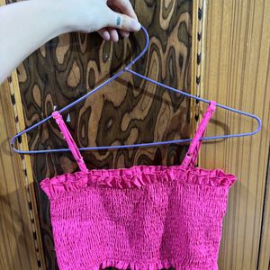 Cute Pink Rugged Crop Top