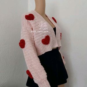 Crochet Herzen Cardigan ♥️