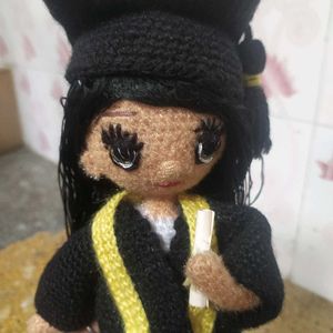 Handmade Crochet Graduation Doll