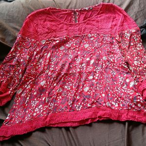 Red Top with designs