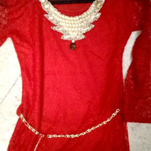 Red Necklace Top