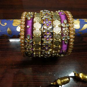 Handcrafted Silk Thread Bangles Set