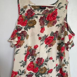 Cold Shoulder Floral Top