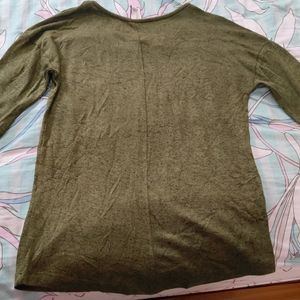 Cute Olive Green Coloured Top For Women