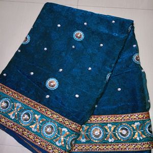 Brasso Silk Saree With Blouse Size 34"
