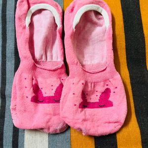 Women Cute Pink Half Socks