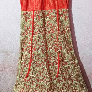 Attractive Red Wedding wear Ethnic Gown