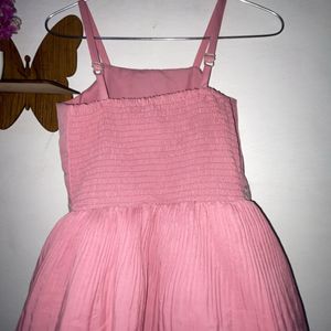 pink flared short dress 👗💕