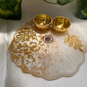 Resin Rakhi And Puja Thali Combo