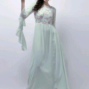 Green Flora Gown Dress.