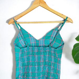 Padded Sea Green Tank Top