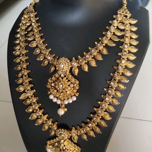 Beautiful Gold Toned Double Layered Necklace