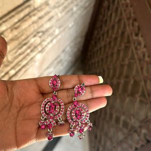 Pink Studded Earrings