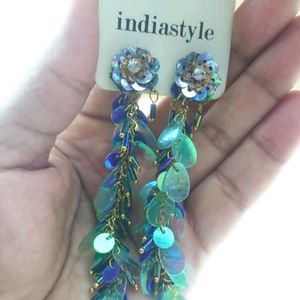 Handmade Iridescent Dangling Earrings