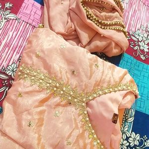 Peach Anarkali Kurtha Set